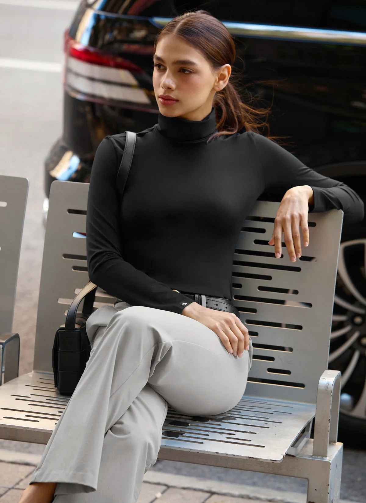 Magic Banding Women's Twill Fluffy Boots Cut Slacks