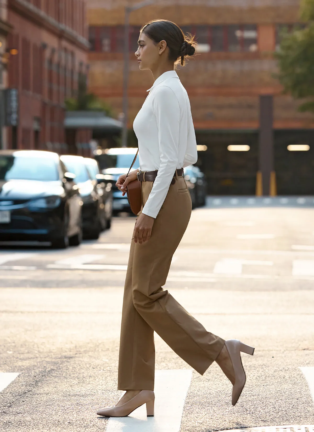 Magic Banding Women's Twill Fluffy Slacks