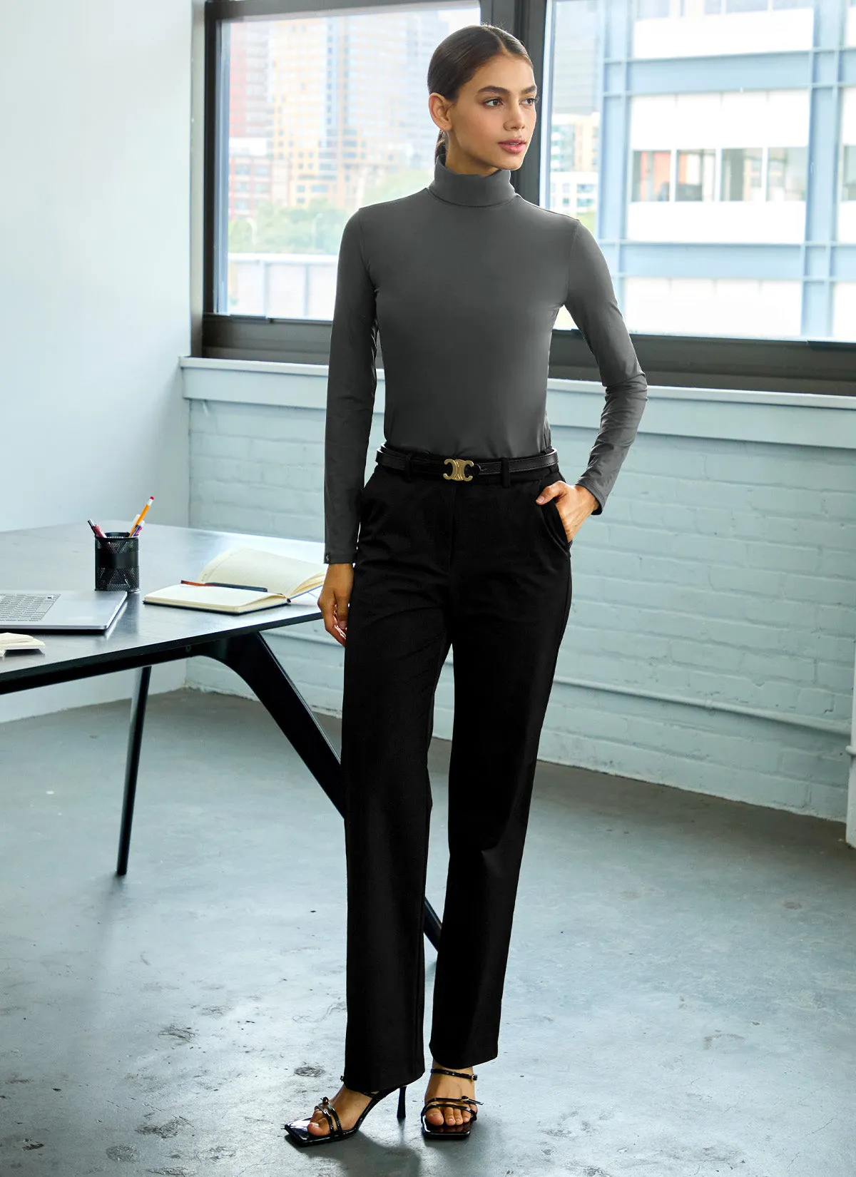 Magic Banding Women's Twill Fluffy Slacks