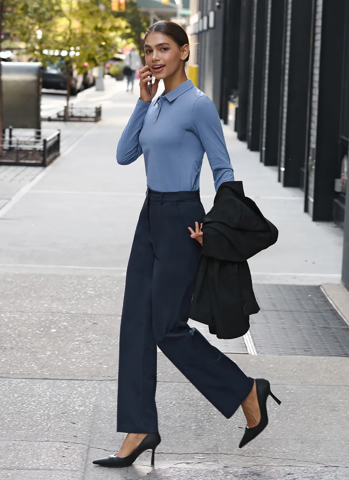 Magic Banding Women's Twill Fluffy Slacks