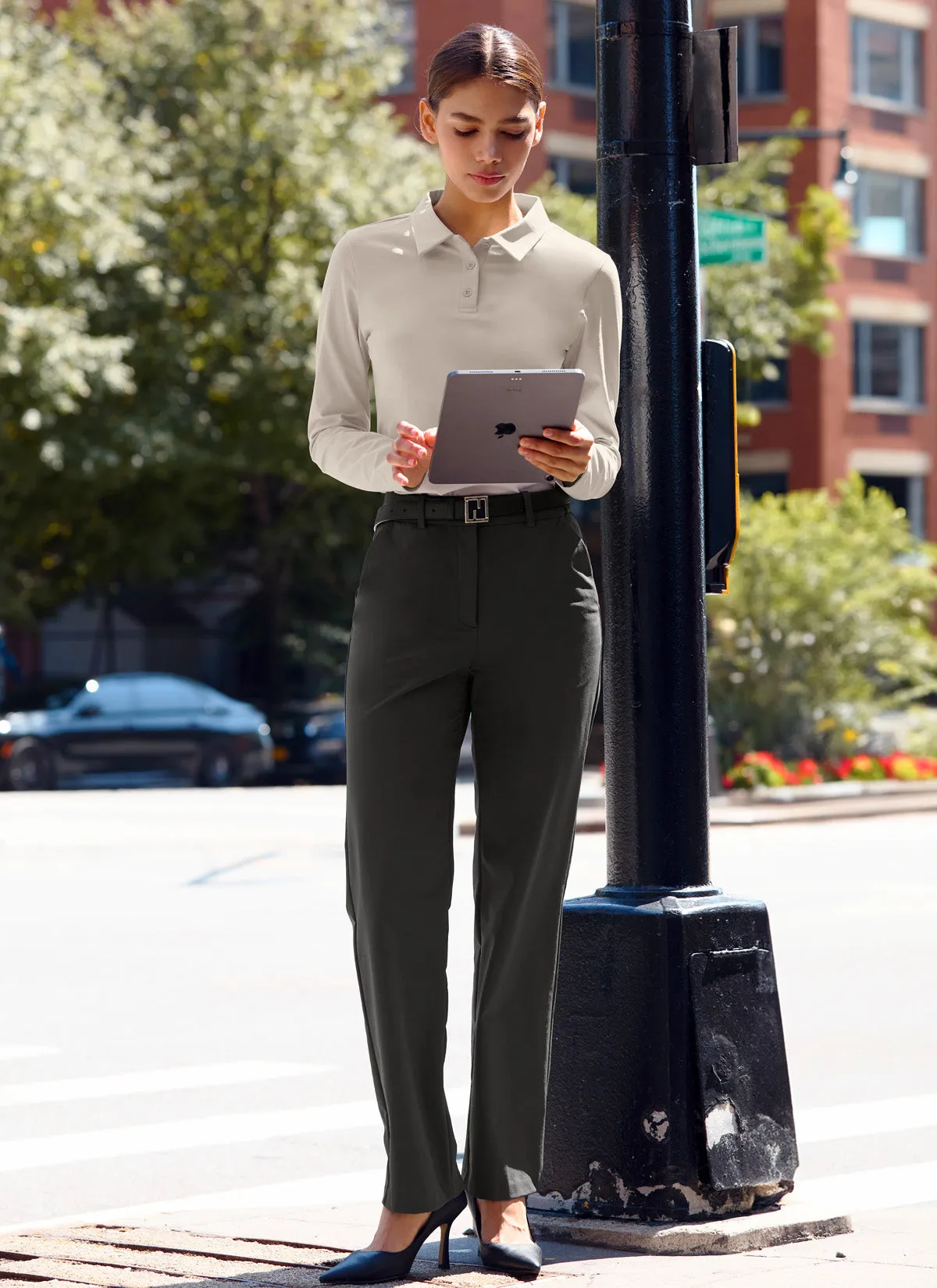 Magic Banding Women's Twill Fluffy Slacks