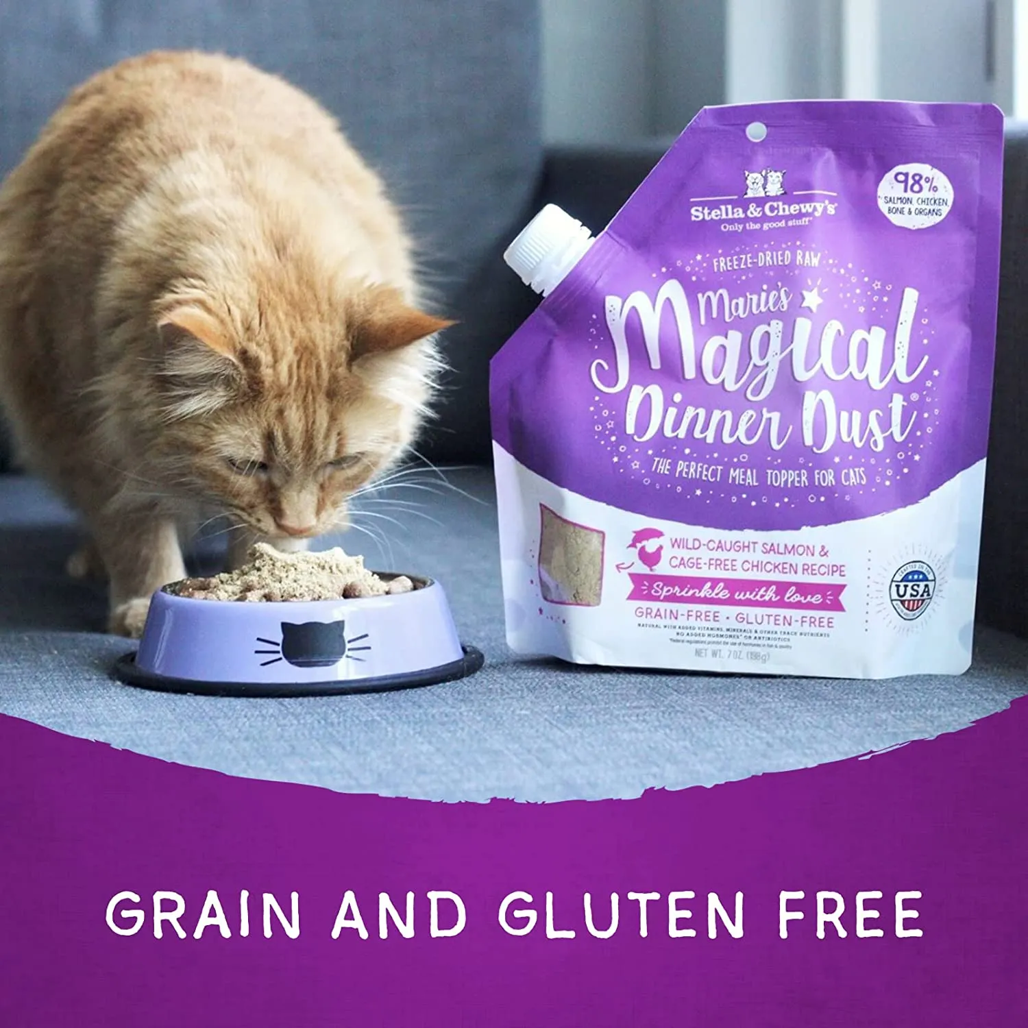 Magical Dinner Dust Freeze Dried Salmon & Chicken Cat Meal Topper