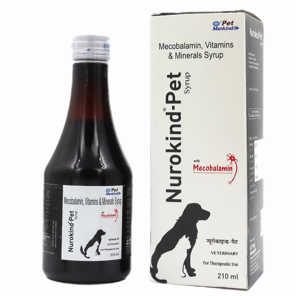 Mankind Nurokind Pet Syrup Multi Vitamin Supplement (210ml) and Intas Livotas Liver Tonic Appetite Booster for Dogs & Cats (200ml) Combo