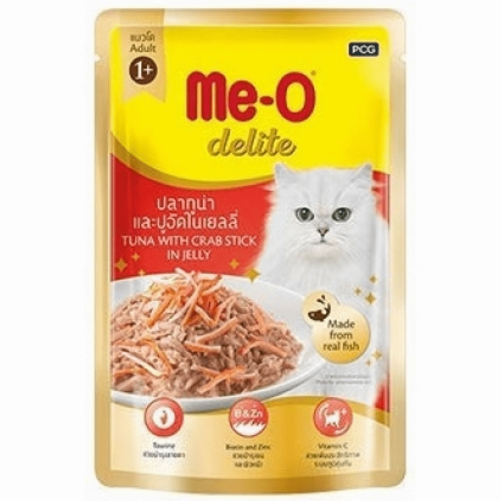 Me O Delite Tuna with Crab Sticks in Jelly and  Sheba Fish with Sasami Premium Cat Wet Food Combo