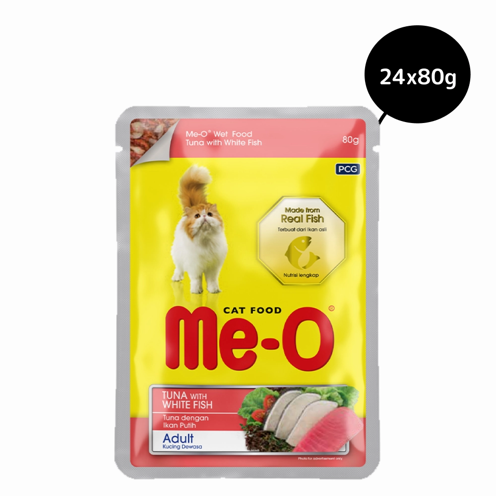 Me O Tuna & White Fish In Jelly Adult Cat Wet Food