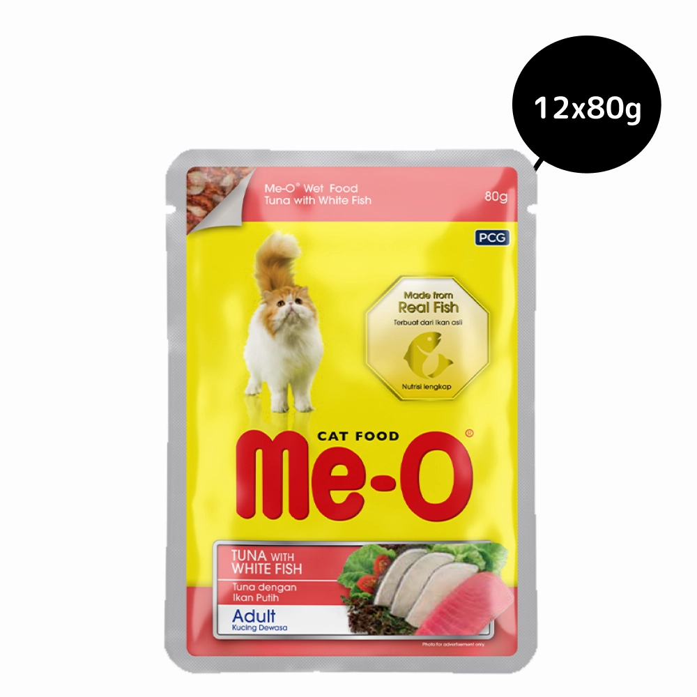 Me O Tuna & White Fish In Jelly Adult Cat Wet Food