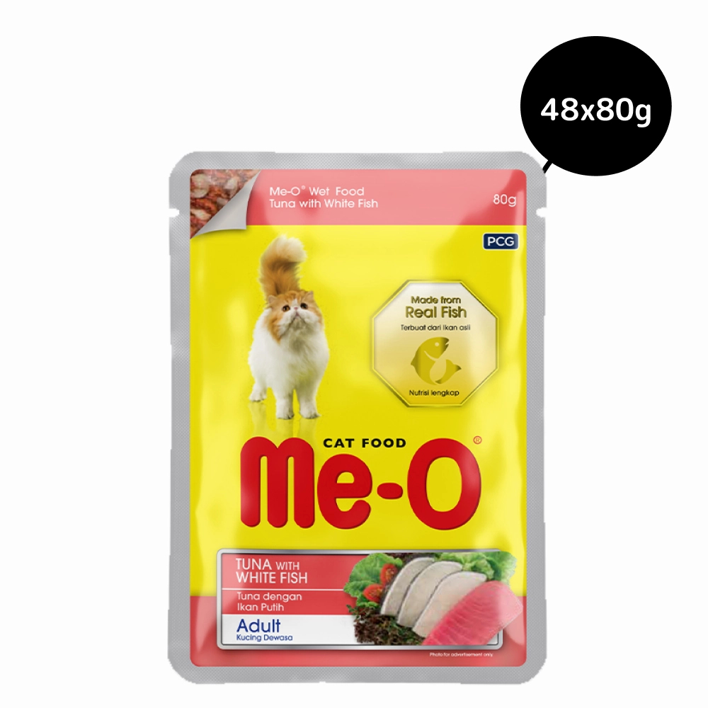 Me O Tuna & White Fish In Jelly Adult Cat Wet Food