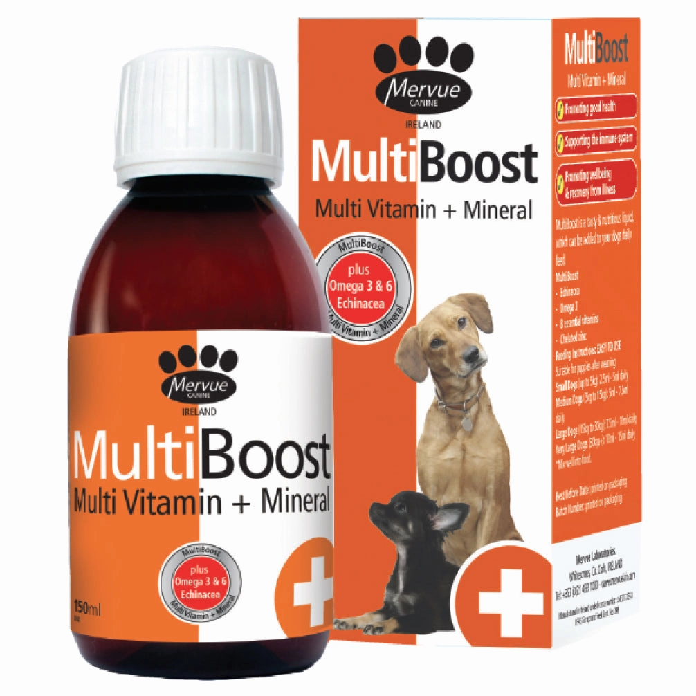 Mervue Multiboost Multivitamin & Mineral Supplements for Dogs (150ml)