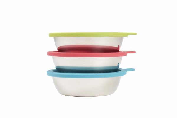 Messy Mutts Stainless Bowl & Lid Box Set