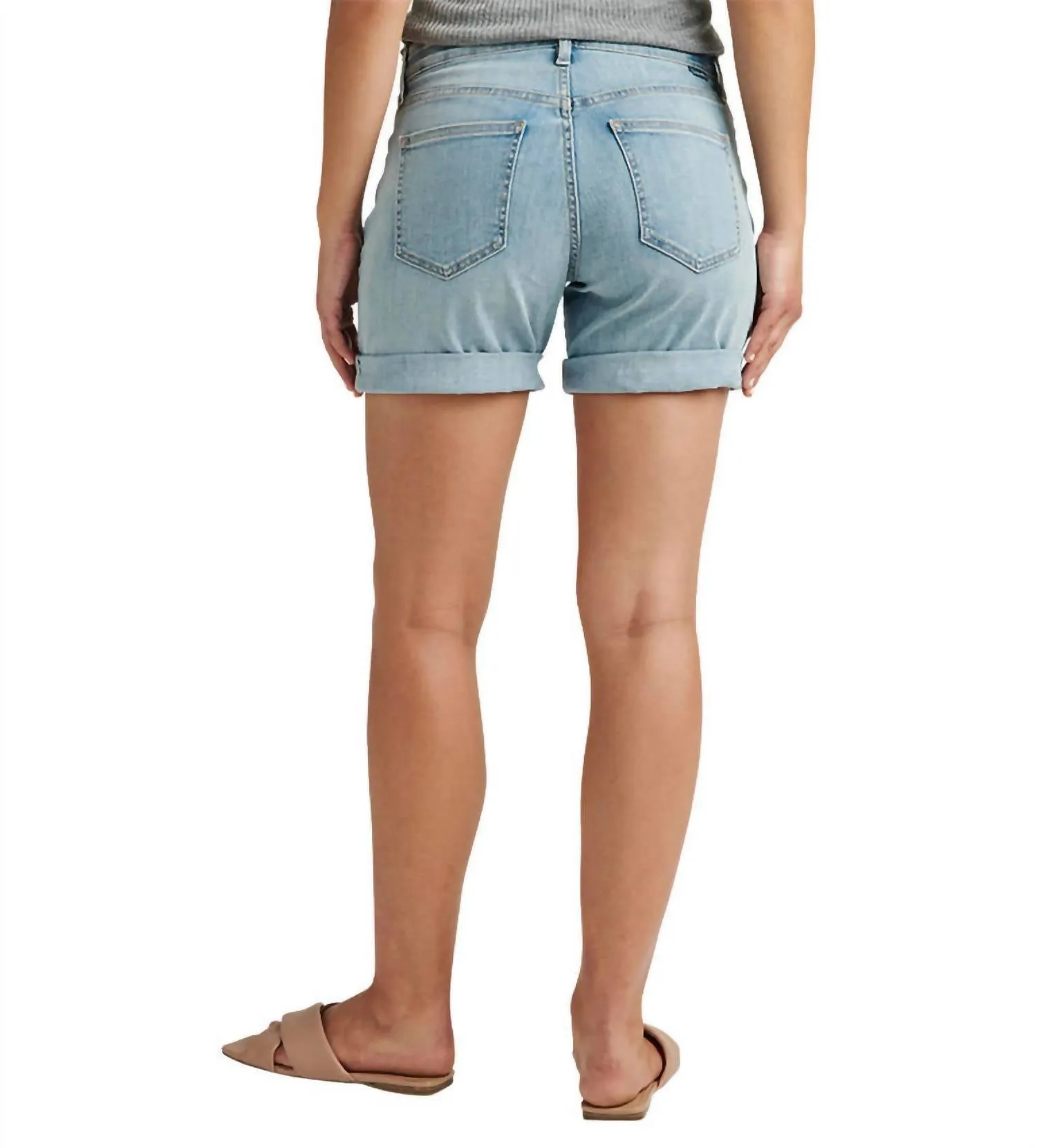 Mid Rise Alex Boyfriend Short In Skylight