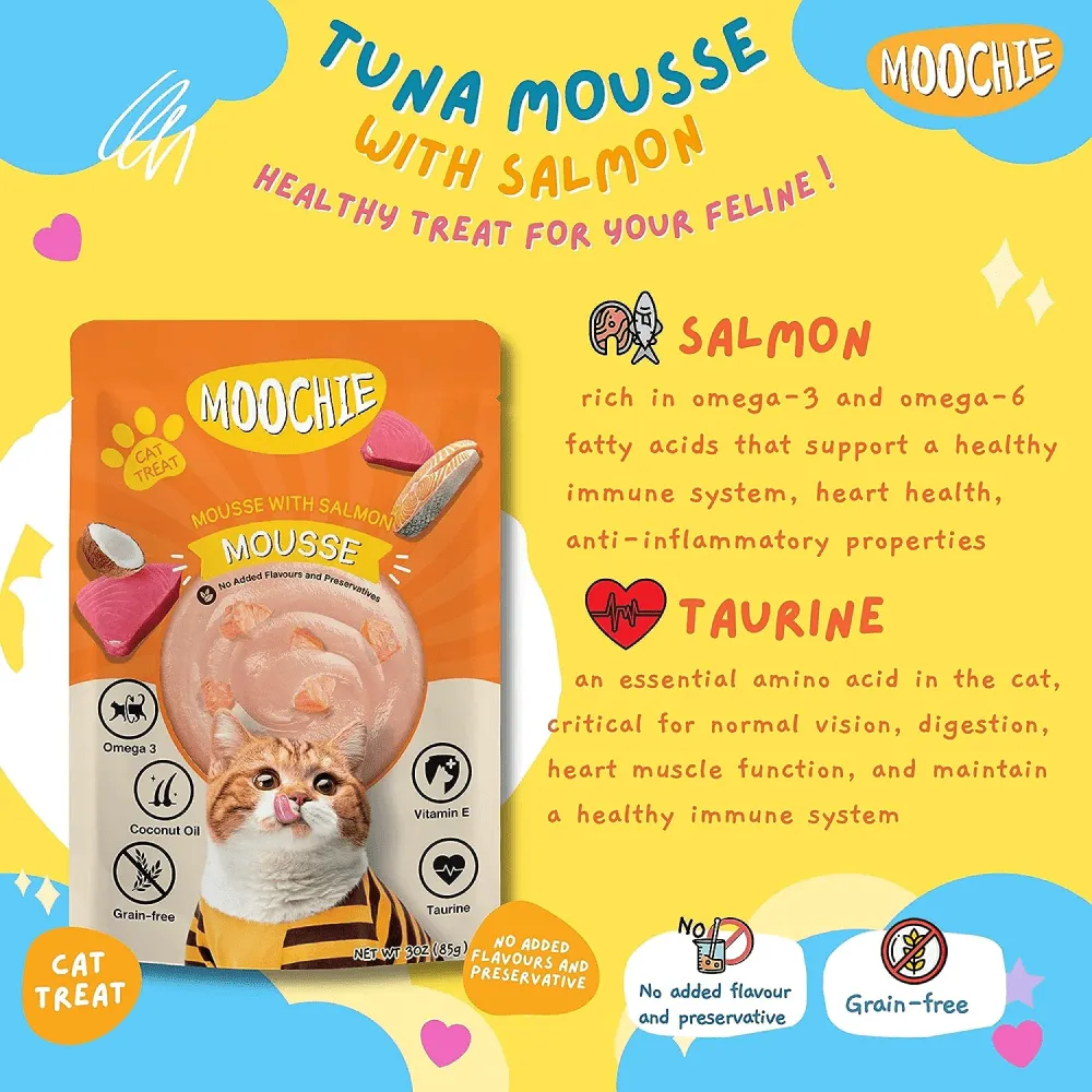 Moochie Mousse with Salmon Grain Free Cat Treats