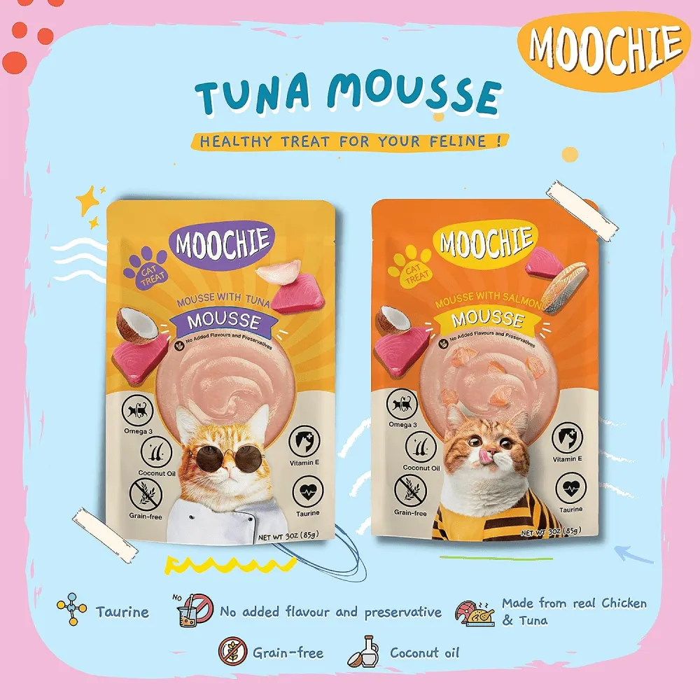 Moochie Mousse with Salmon Grain Free Cat Treats