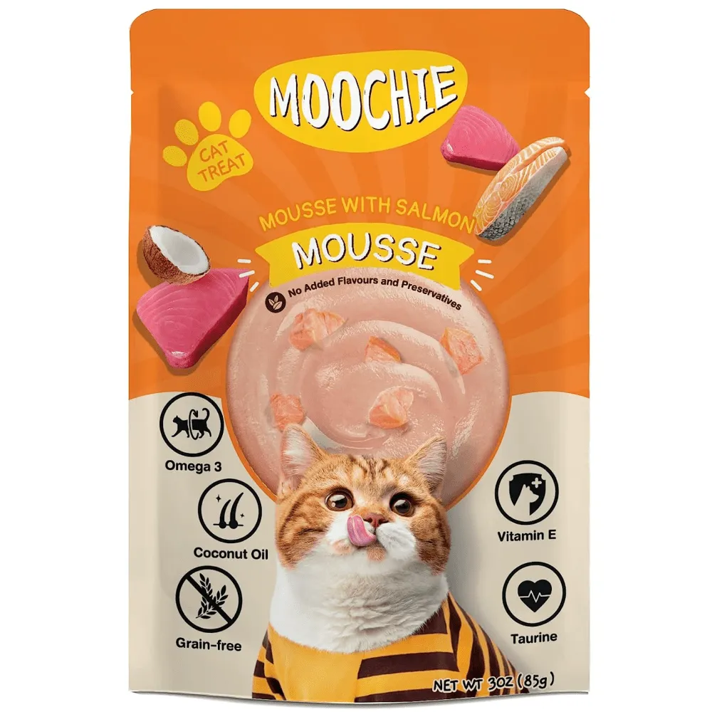 Moochie Mousse with Salmon Grain Free Cat Treats