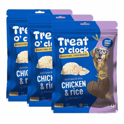 Natural Remedies Treat O'Clock Chicken and Rice Treats for Dogs