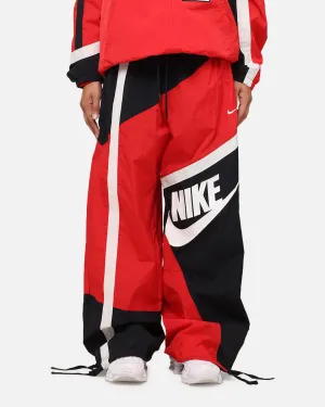 Nike Women's Sportswear Mid-Rise Street Woven Open-Hem Pants University Red/Black/Sail