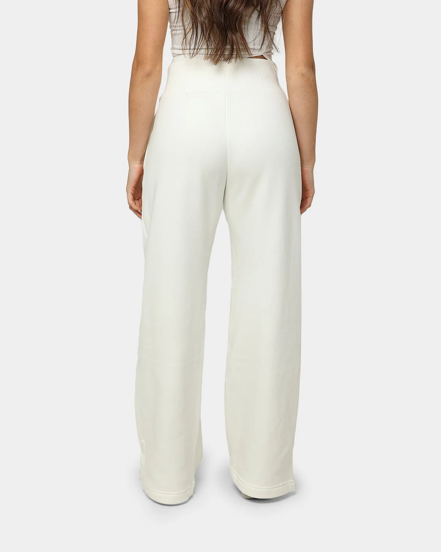 Nike Women's Sportswear Phoenix Fleece High Waisted Wide Leg Sweat Pants Black/Sail