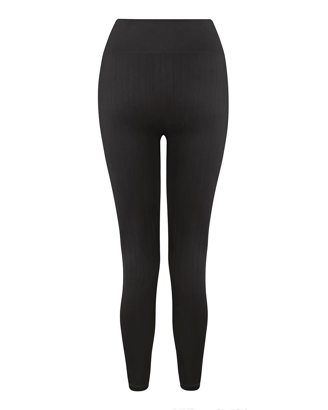 NOURISH Flat Ribbed Leggings | Black