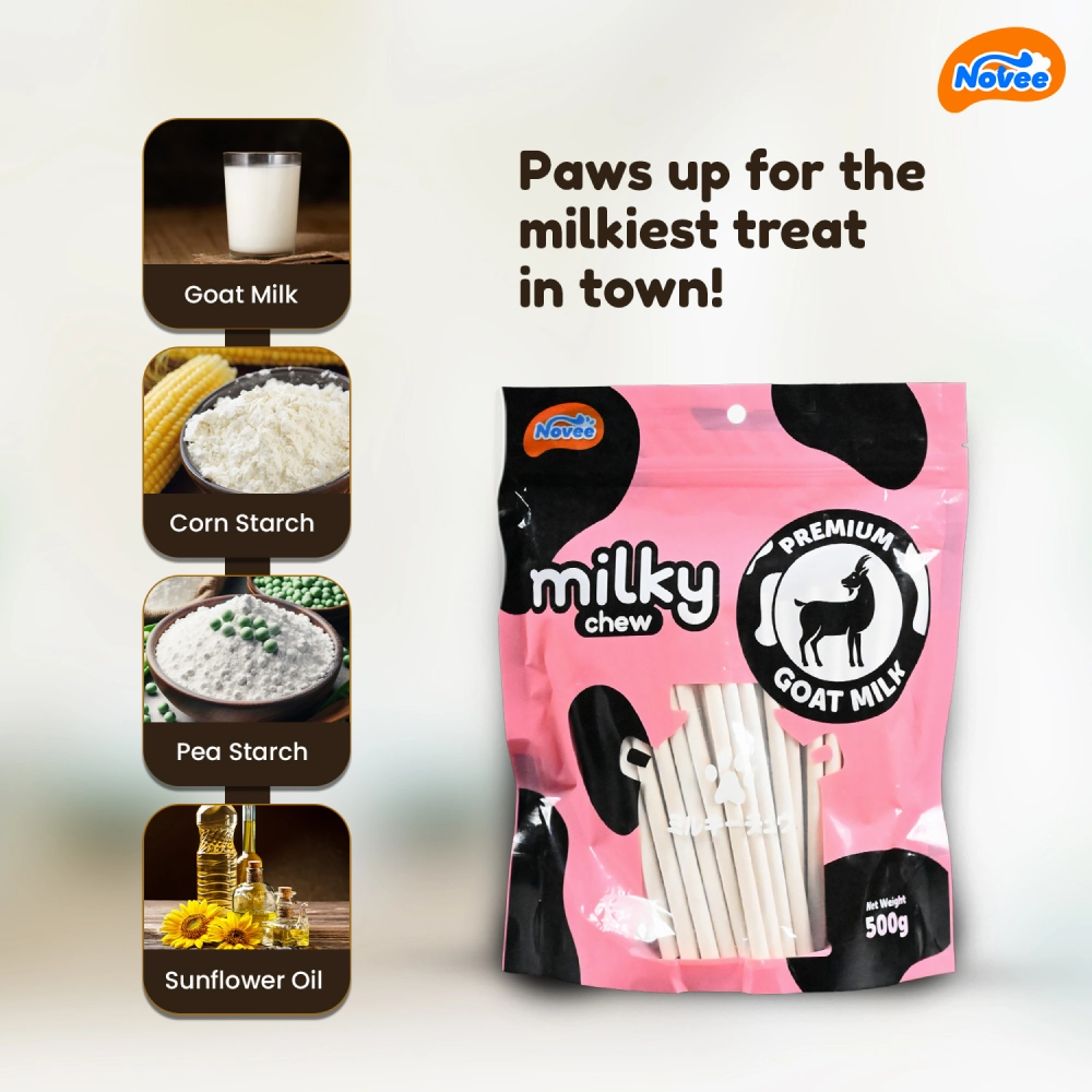 Novee Milky Chew Goat Milk Stick Treats for Dogs