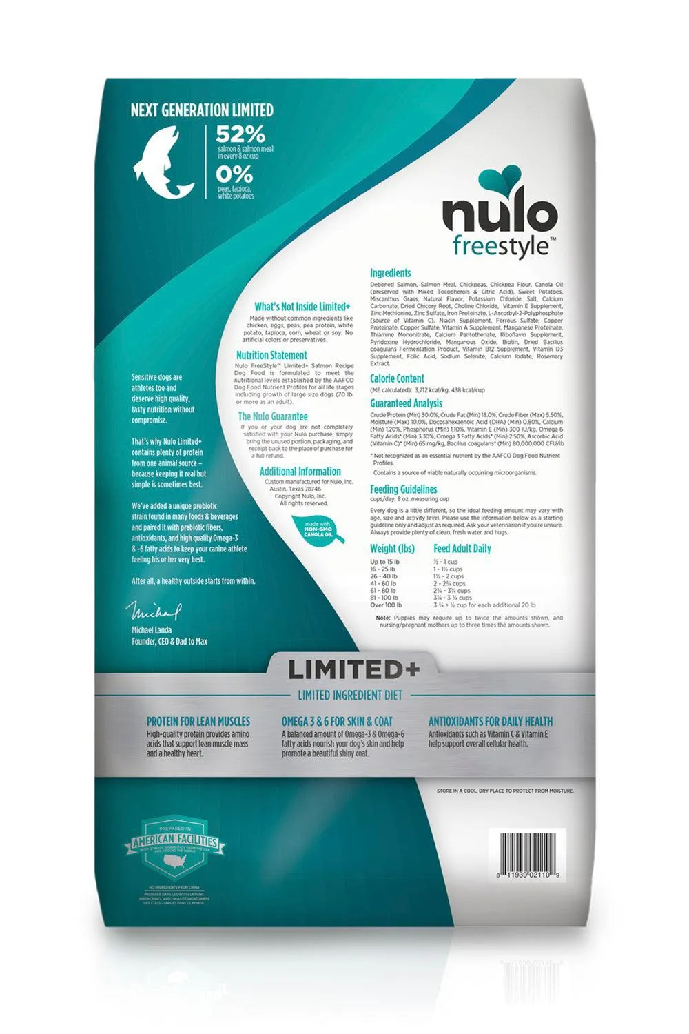 Nulo Freestyle Limited  Salmon Puppy & Adult Dry Dog Food