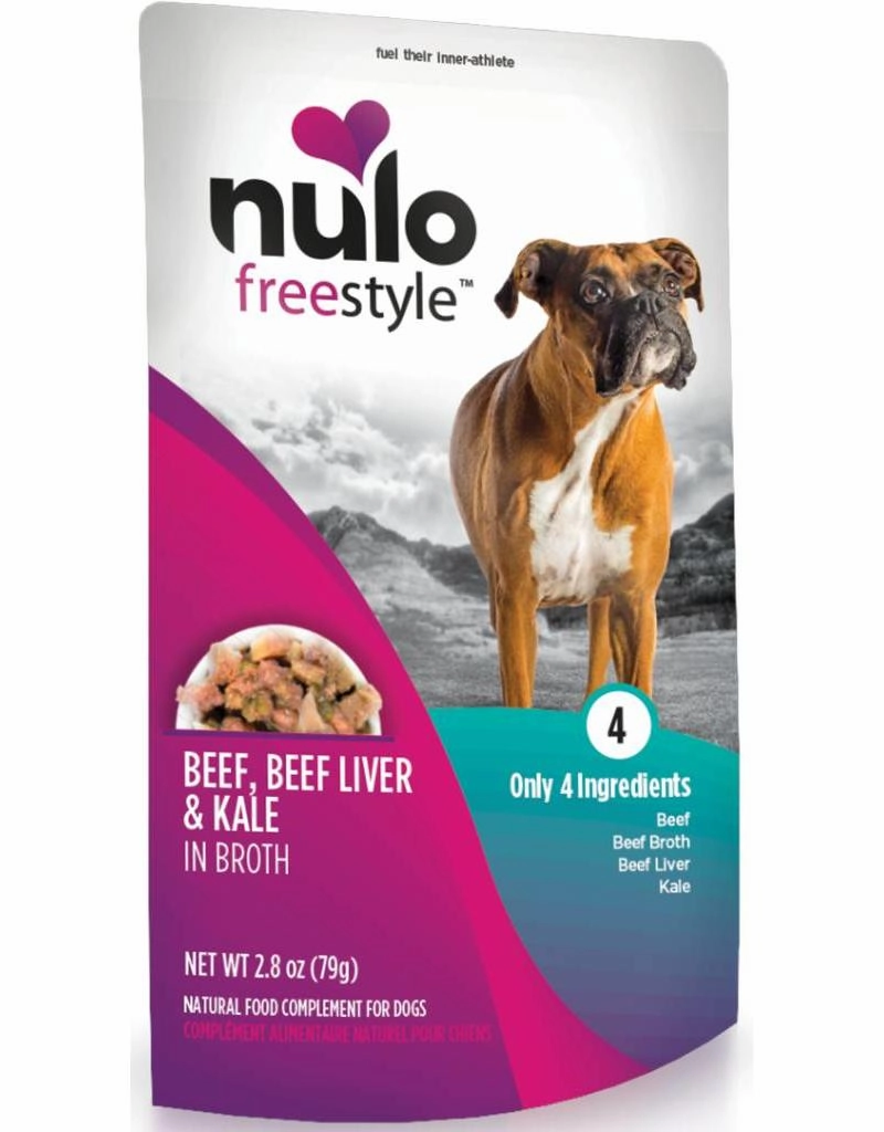 Nulo Beef, Beef Liver & Kale Dog Pouch in Broth