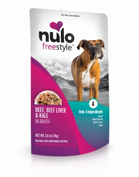 Nulo Beef, Beef Liver & Kale Dog Pouch in Broth