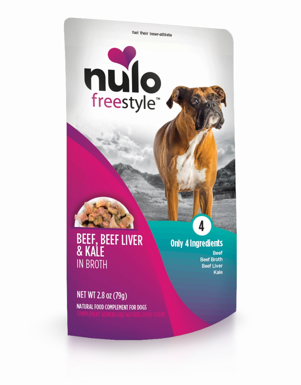 Nulo Beef, Beef Liver & Kale Dog Pouch in Broth