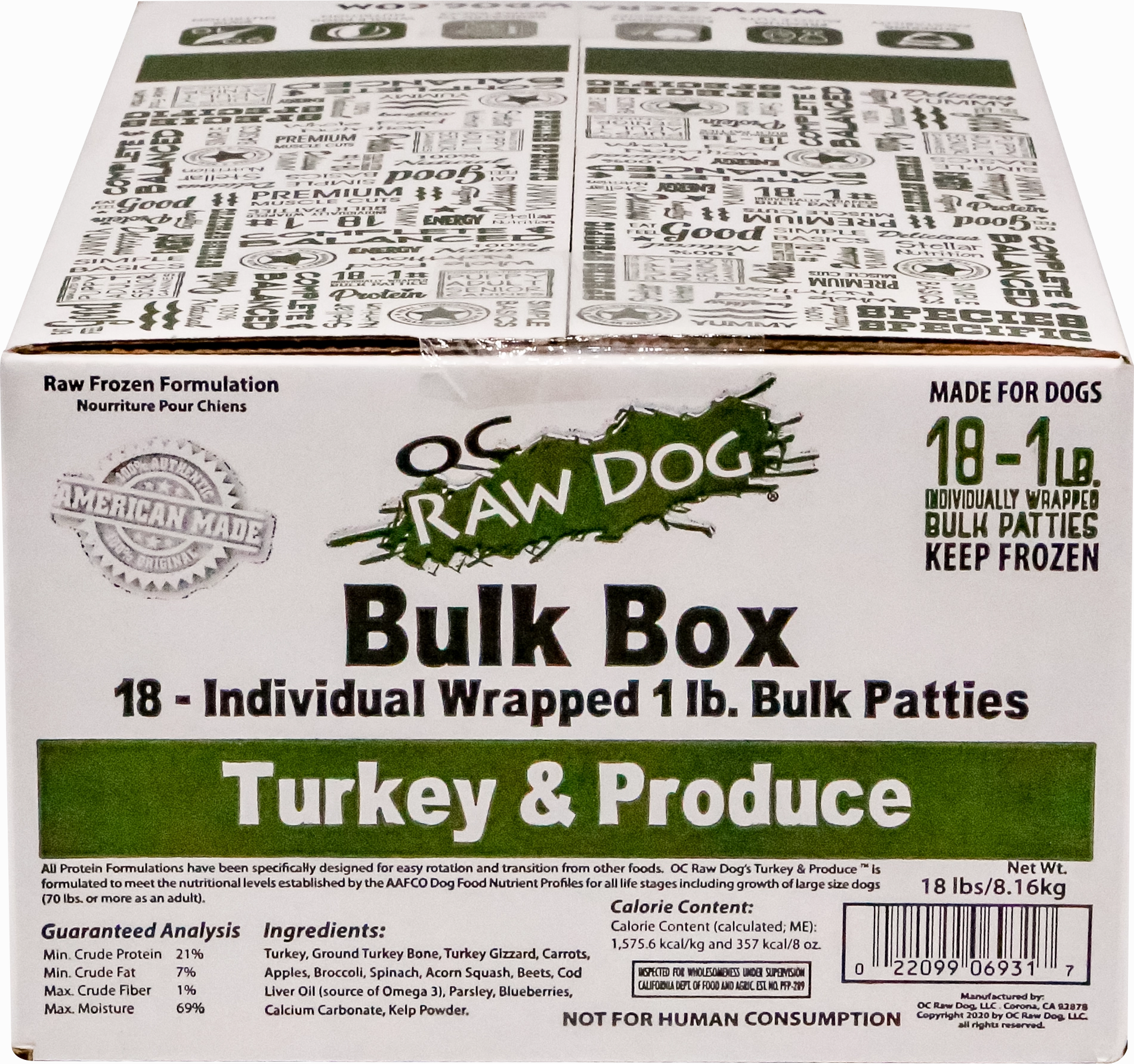 OC Raw Turkey & Produce