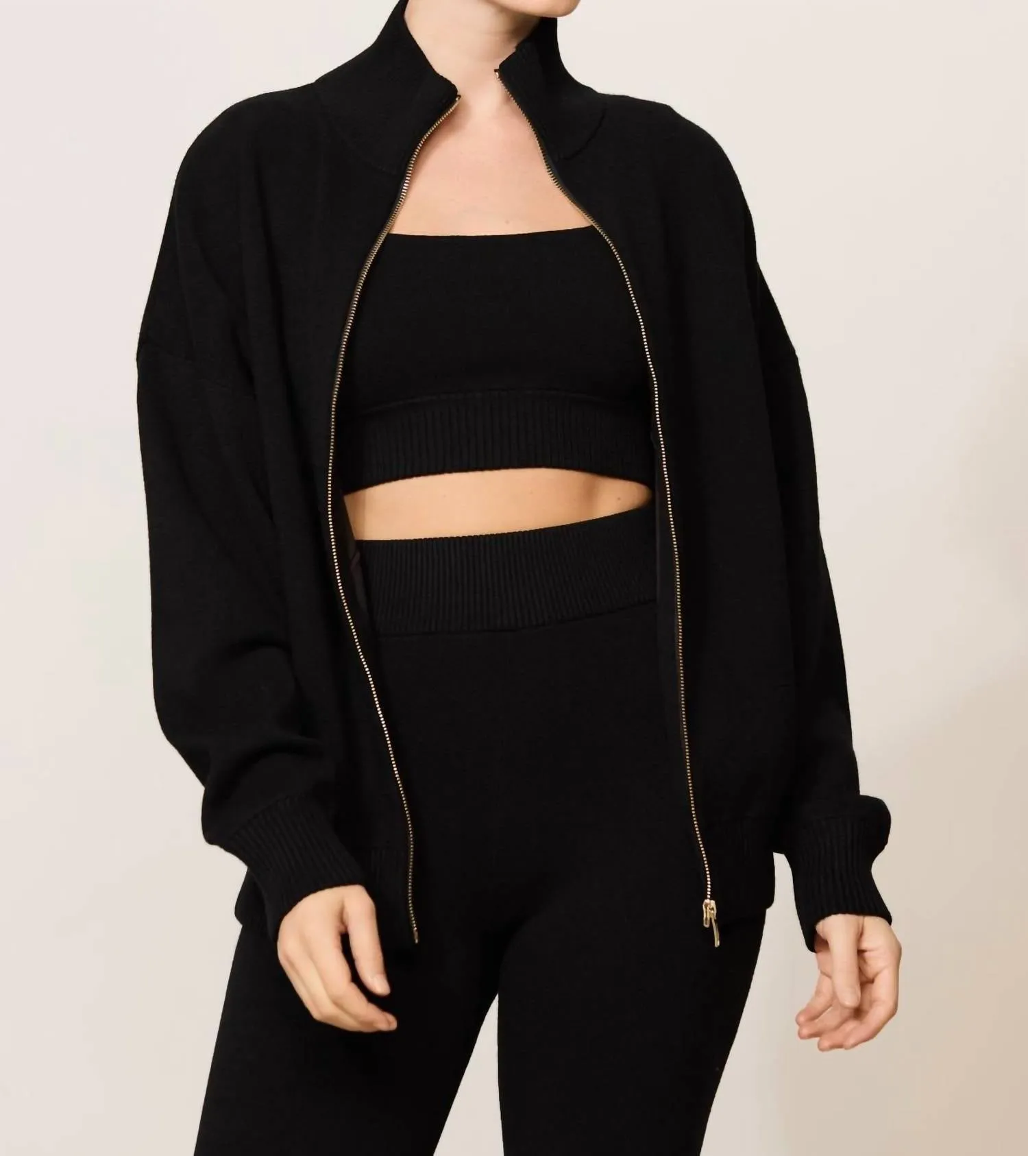 Olly Bomber Jacket In Black