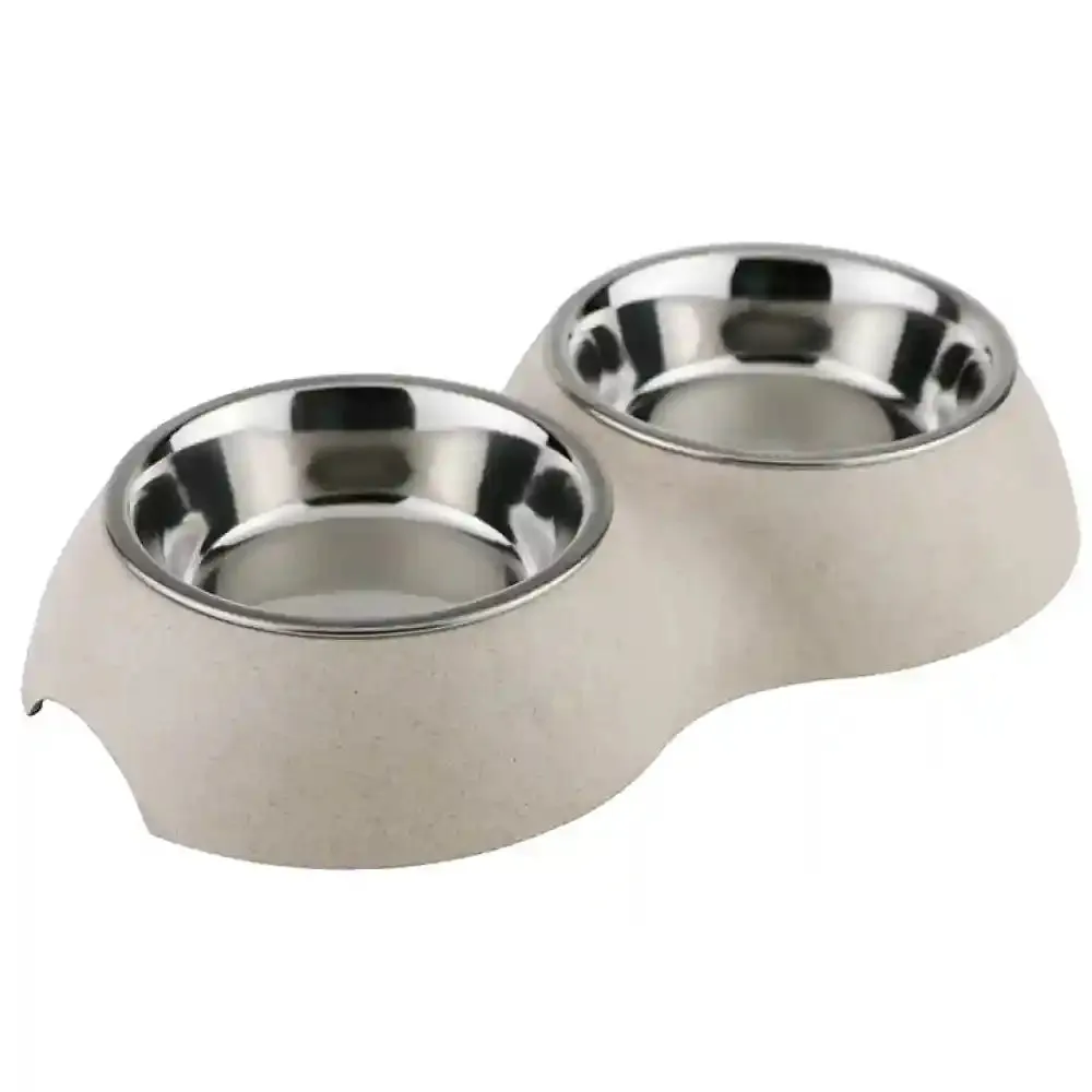 Pawpourri Sustainable Dual Diner for Cats (Off White)