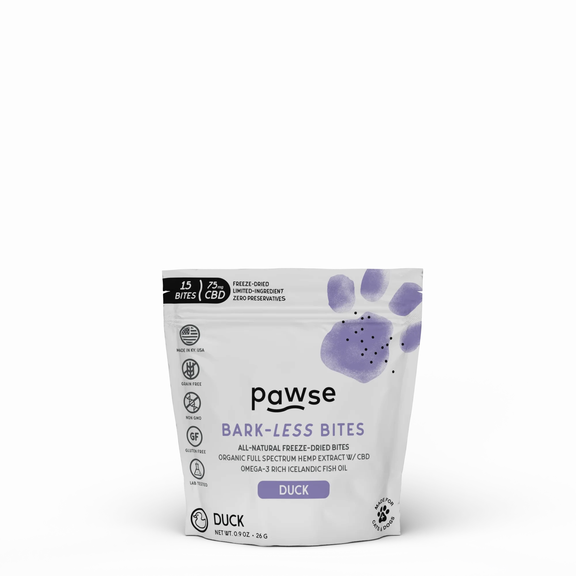 Pawse Bark Less Bites Freeze Dried Duck