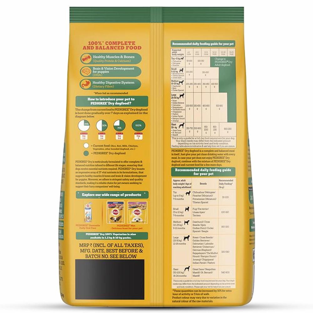 Pedigree 100% Vegetarian Puppy and Adult Veg Dog Dry Food