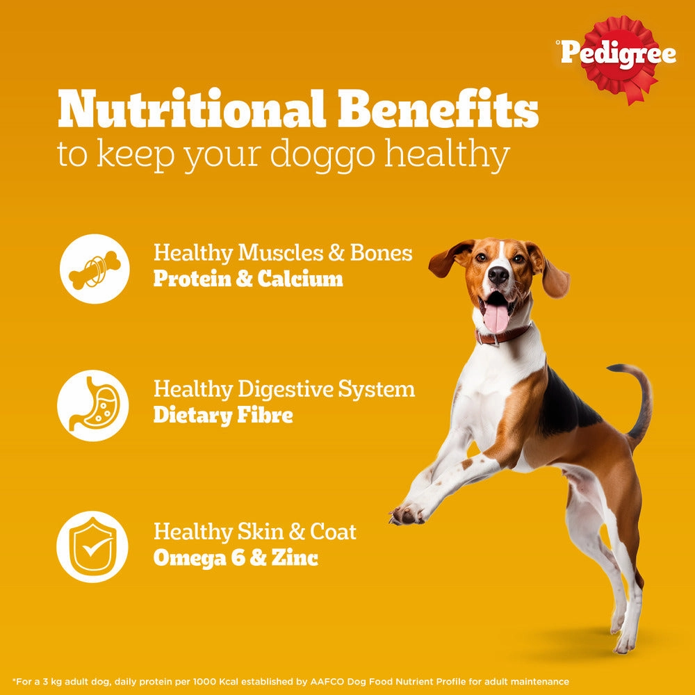 Pedigree PRO Active Adult Large Breed Dry Food, Pedigree Chicken Liver Gravy Dogs Wet Food Combo
