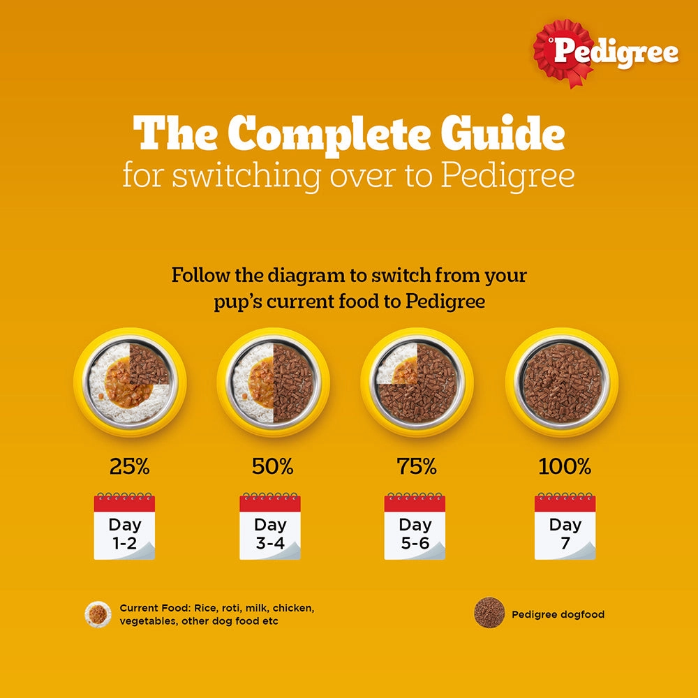 Pedigree PRO Expert Nutrition for Large Breed Puppy (3 to 18 Months) Dry Food and Pedigree Chicken & Liver Chunks in Gravy Puppy Wet Food Combo for Dogs