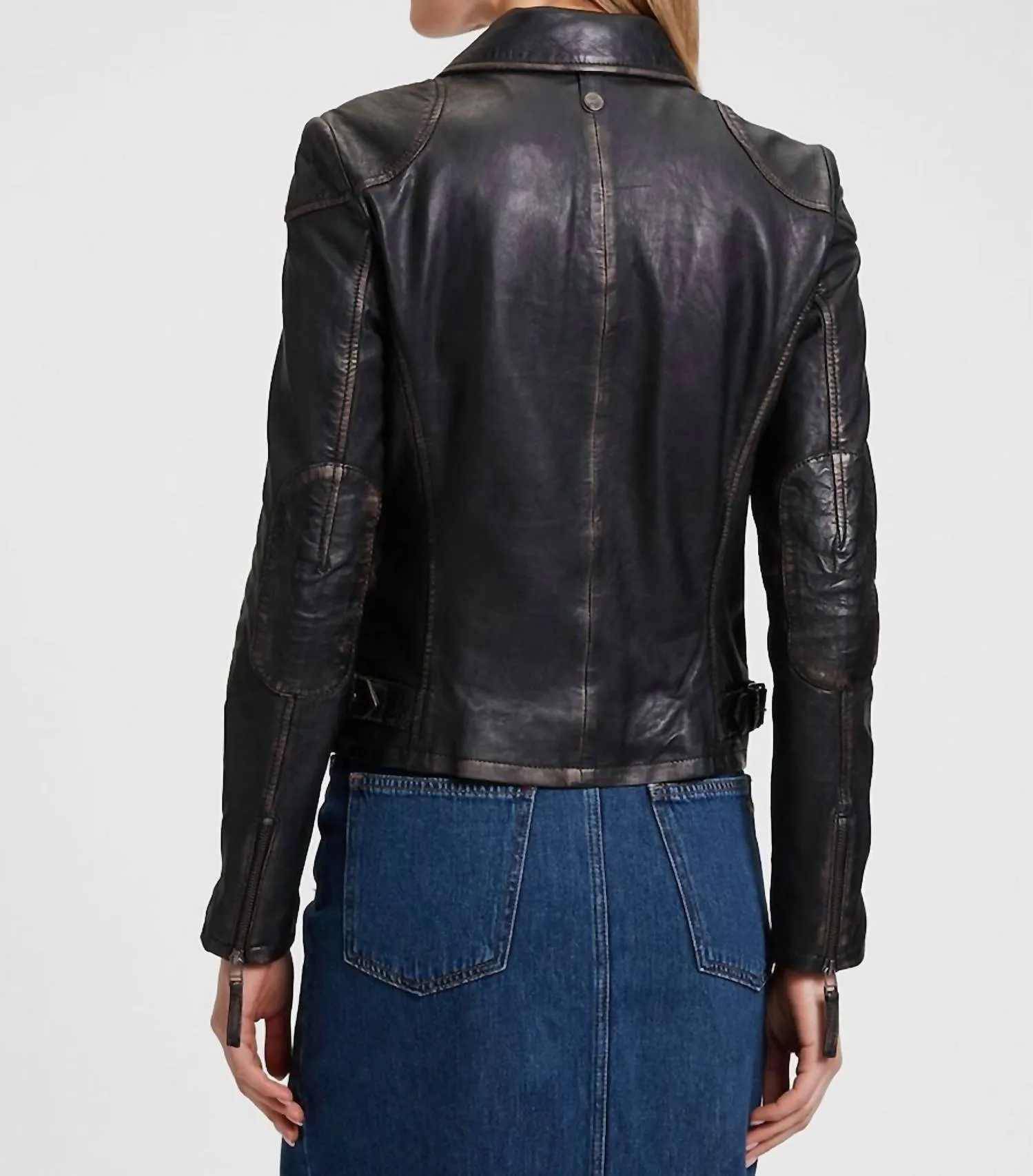 Peggie Leather Jacket In Black
