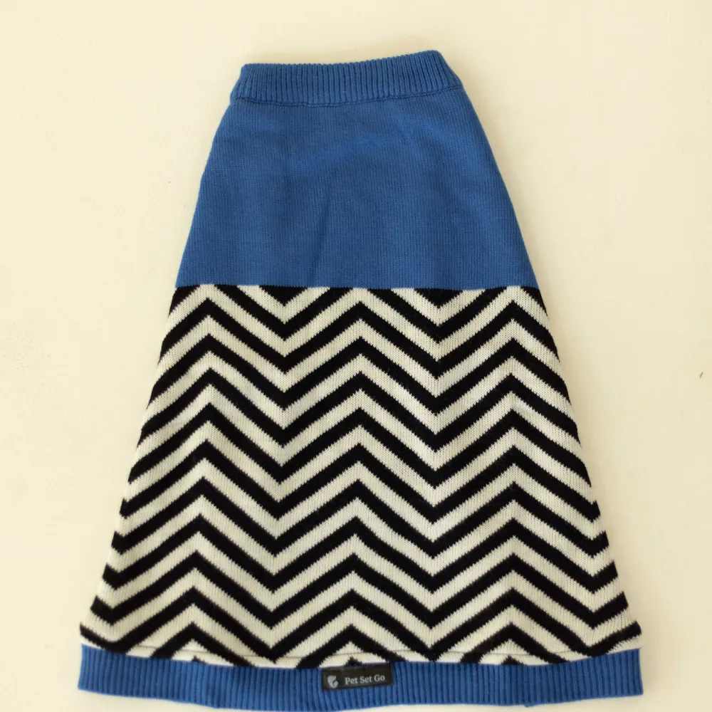 Pet Set Go Raisins Sweater for Dogs and Cats (Blue & Black)