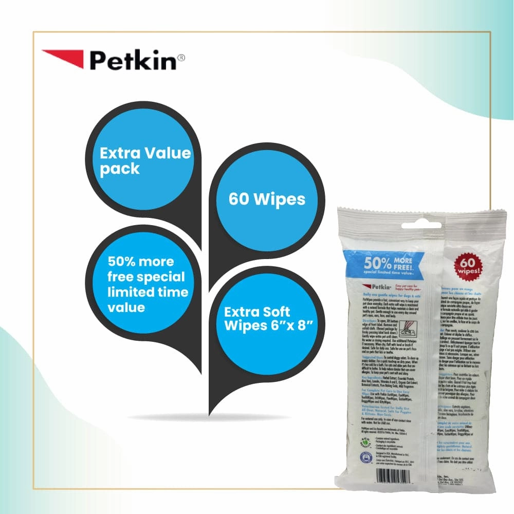 Petkin Petwipes for Dogs and Cats