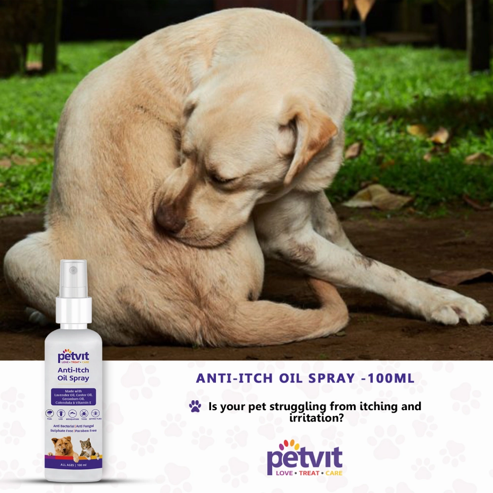 Petvit Anti Itch Oil Spray for Cats & Dogs