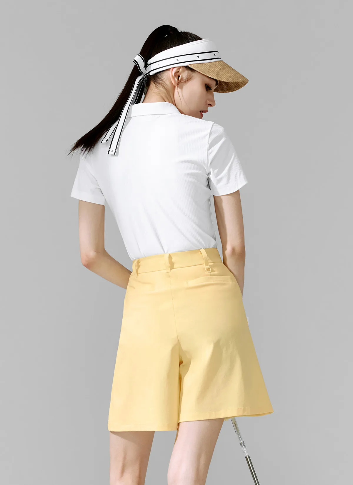 Pleated Bermuda Shorts