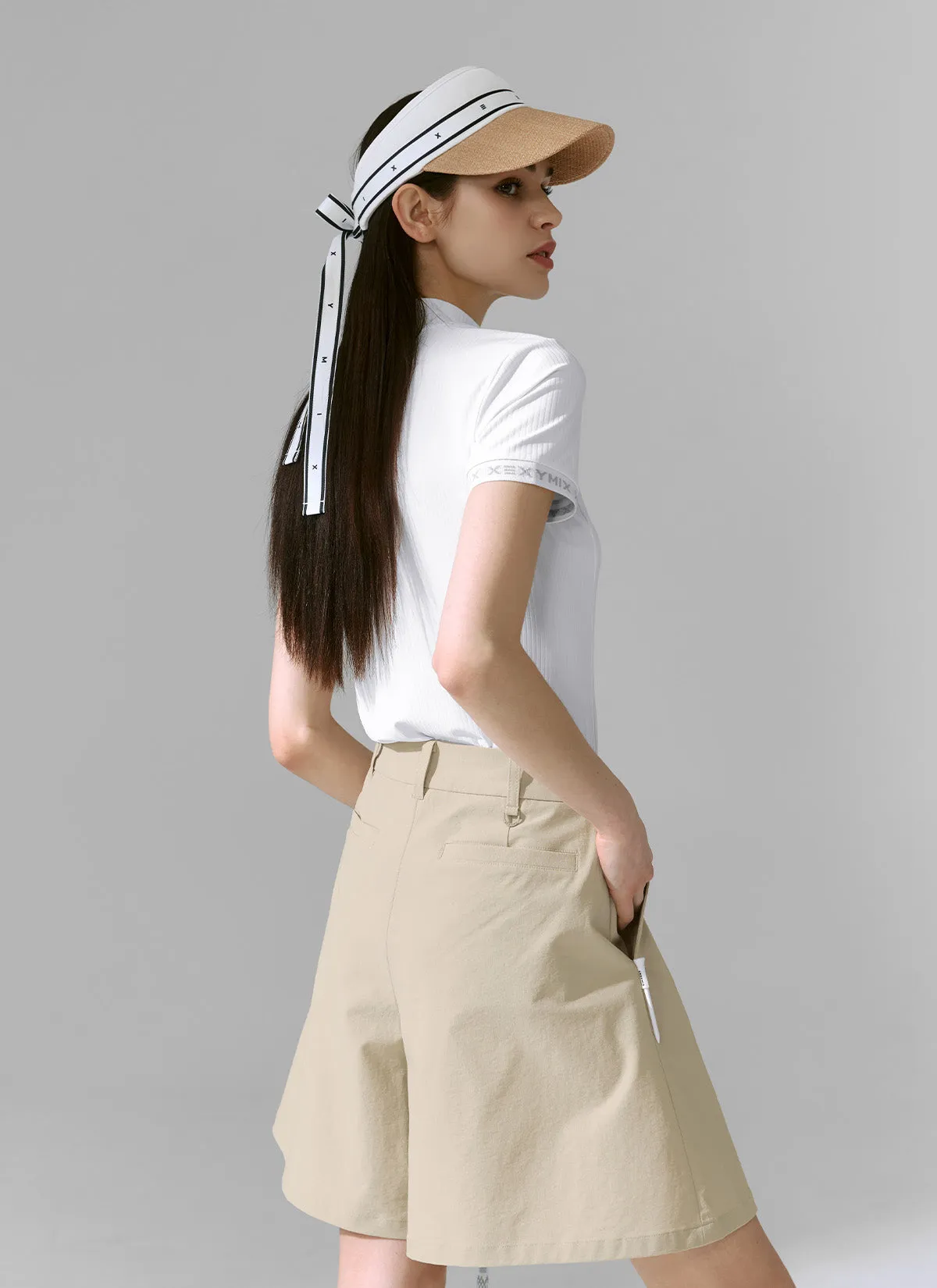 Pleated Bermuda Shorts