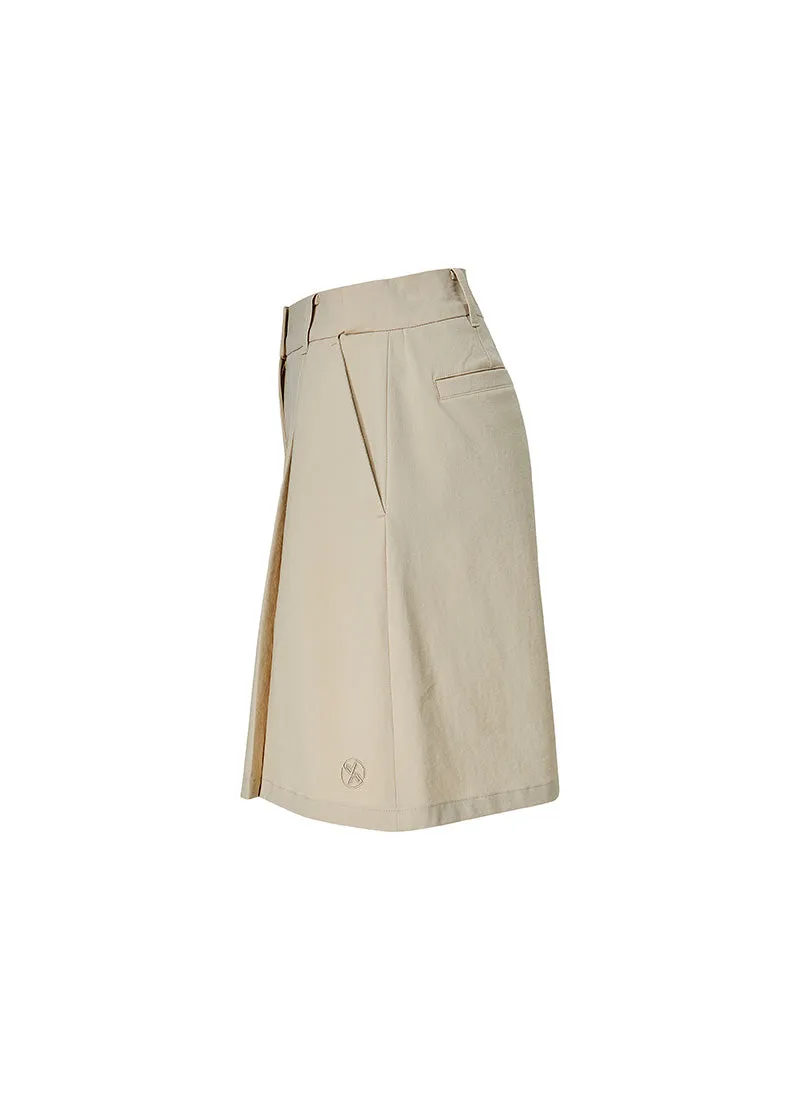 Pleated Bermuda Shorts