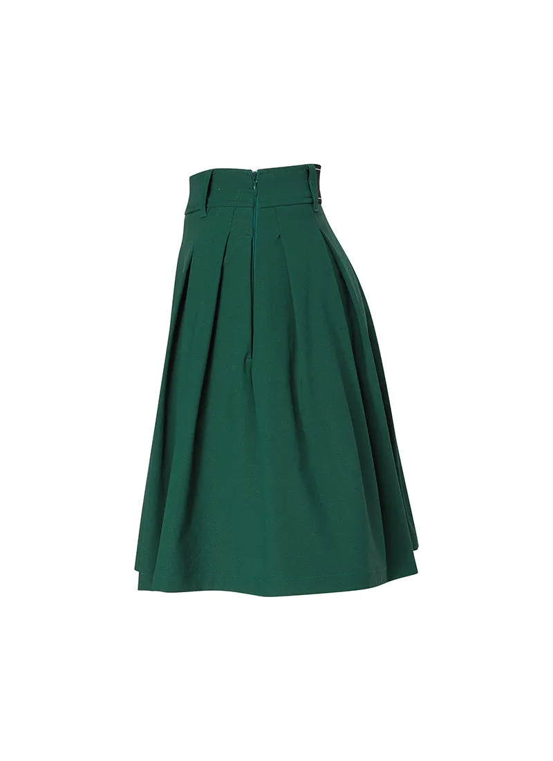 Pleated Midi Skirt
