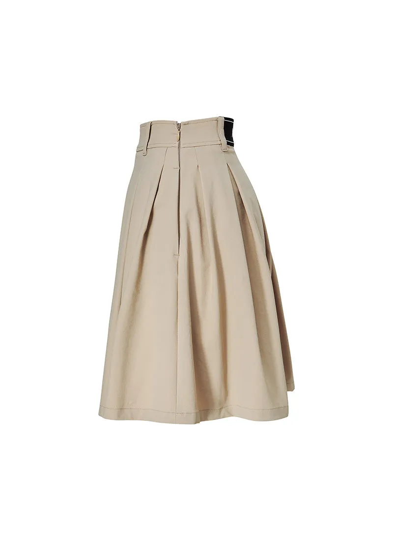 Pleated Midi Skirt