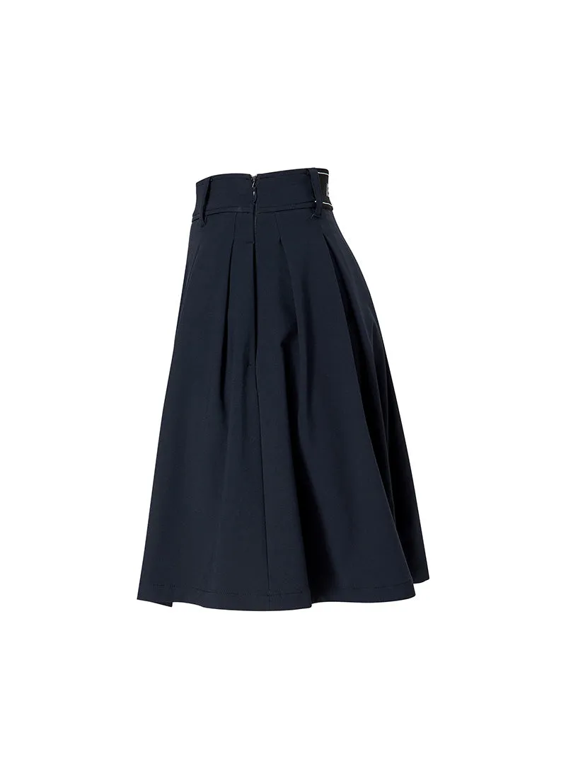 Pleated Midi Skirt