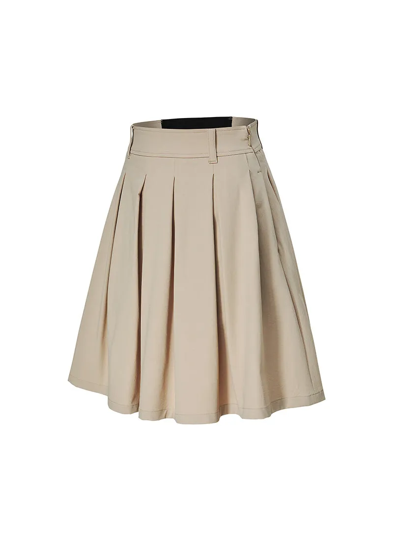 Pleated Midi Skirt
