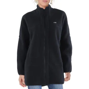 Plus Womens Collar Faux Fur Fleece Jacket