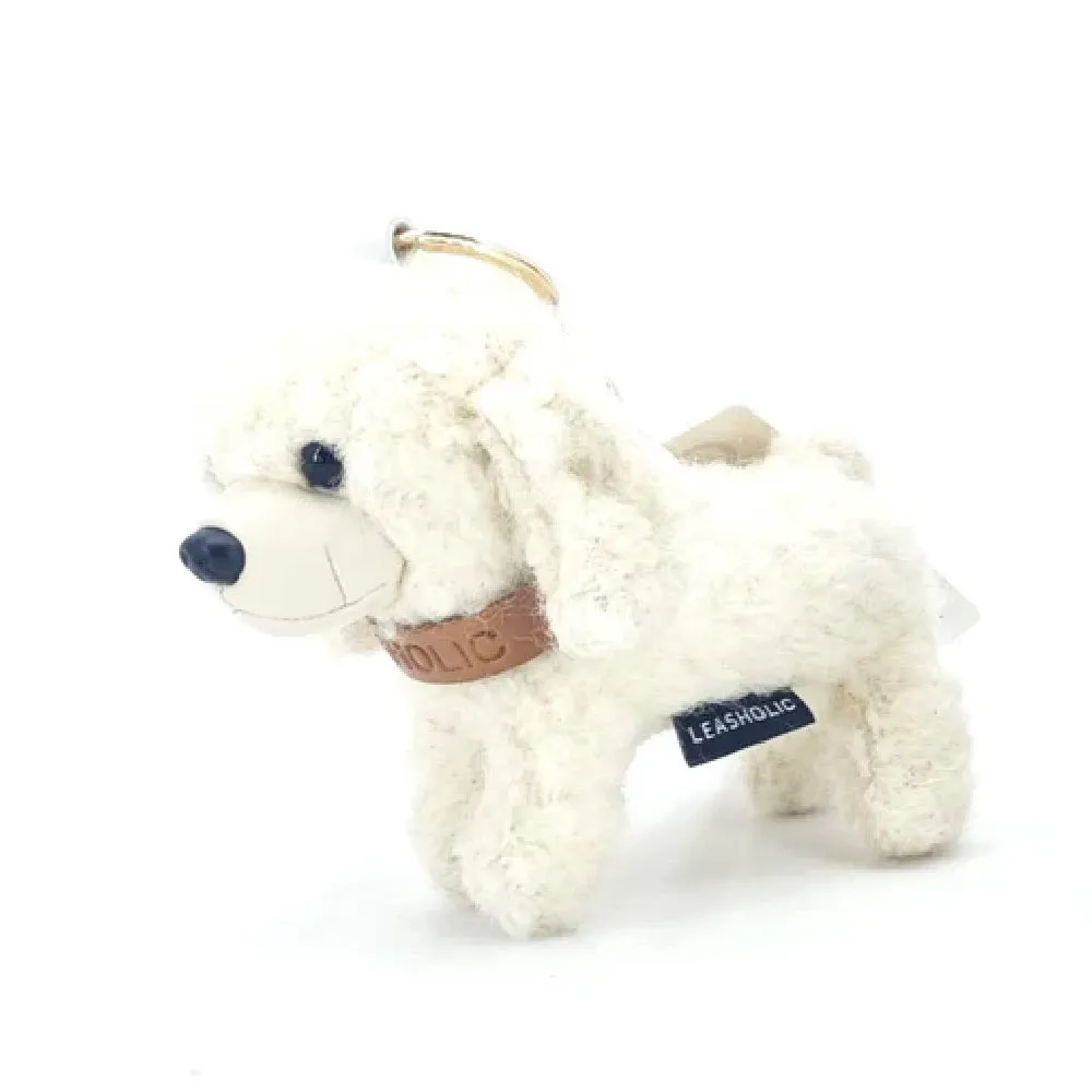Poodle Charm (Brown/White)