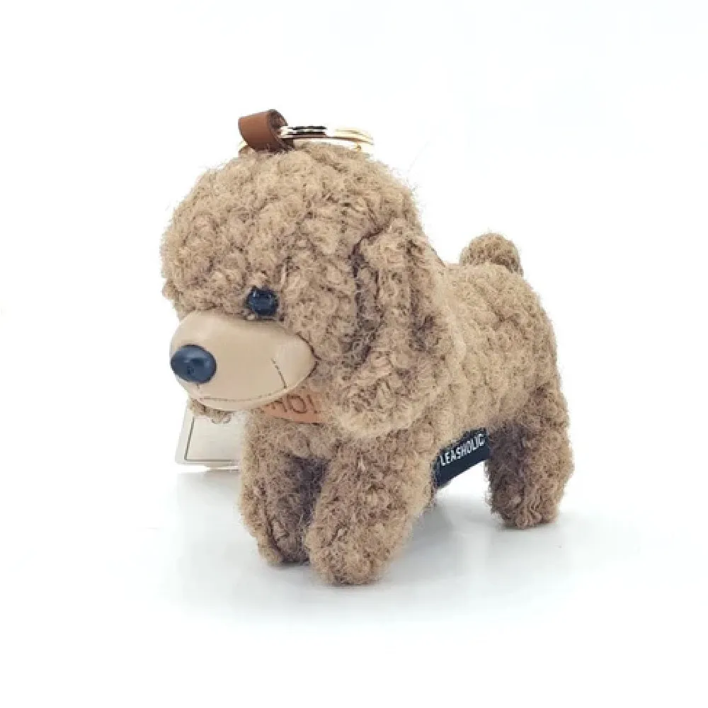 Poodle Charm (Brown/White)