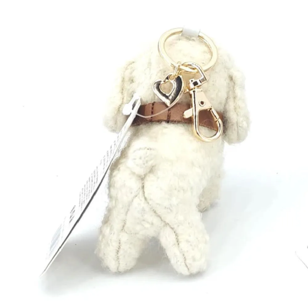 Poodle Charm (Brown/White)