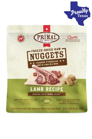 Primal Freeze Dried Nuggets Lamb Dog Food
