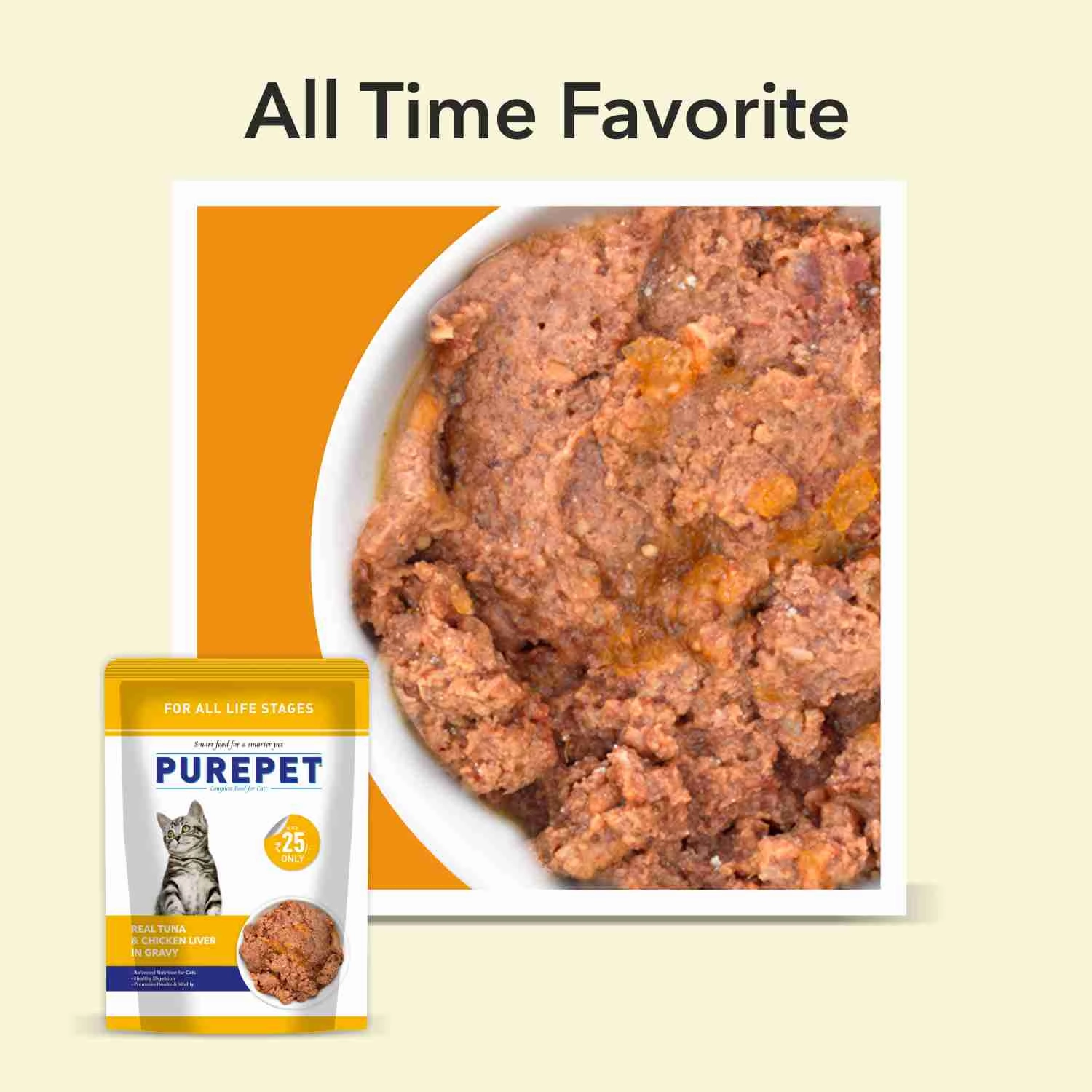 Purepet Real Tuna & Chicken Liver in Gravy Cat Wet Food